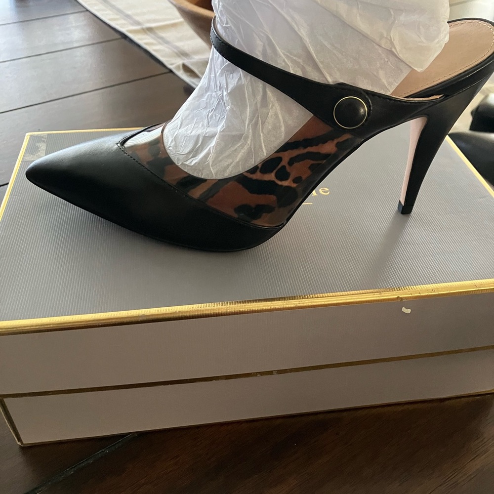 Louise et Cie Black and Leopard Heels